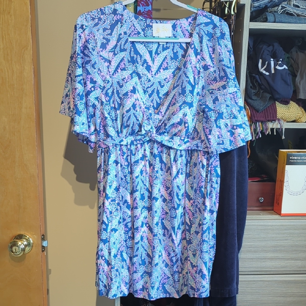 Lilly Pulitzer Blue and Pink Minka Romper